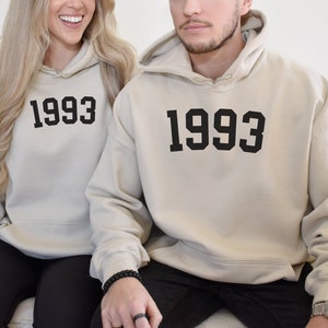 30th Birthday Sweatshirt, 1993 Hoodie, 1993 Sweatshirt, Birthday Hoodie, Date Sweatshirt,  1993 Hoodie