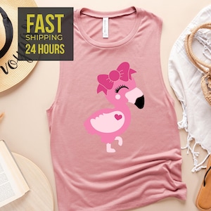 Flamingo Tank Tops, Summer Tank, Tank Top, Gift for Her, Tank Top Women, Tank Top for Women,  Gift for Women, Summer Designs, Summer Clothes
