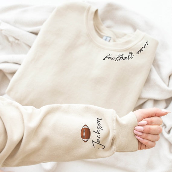 Football Mom Custom Sweatshirt Gift,Football Season, Supporter Mom, Mother's Day Gift, Birthday Gift, Match Day Hoodie, Gift for Mama