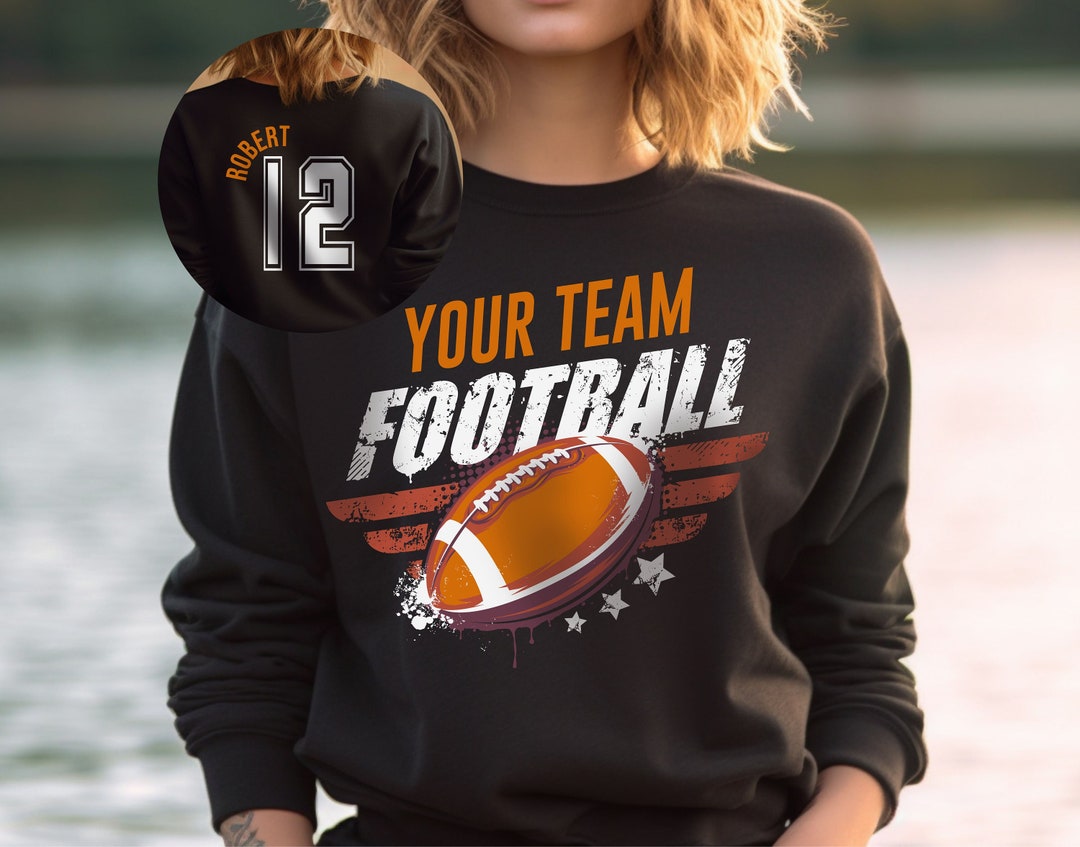 Sweatshirt with football patches