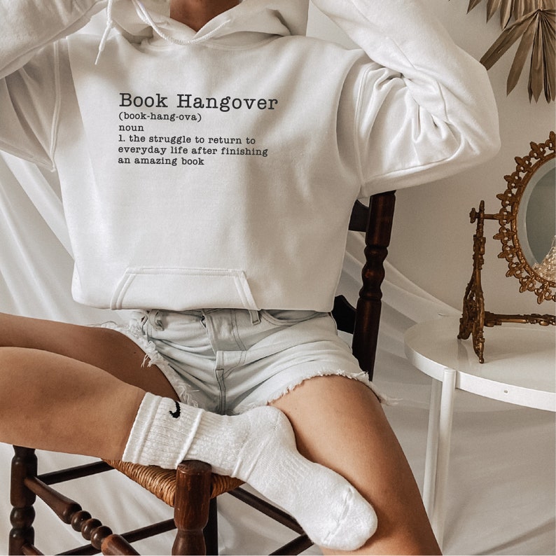 Book Hangover Sweatshirt, Book Hoodie, Book Lover Sweat, Graphic Sweatshirt, Gift For Best Friends, Daily Sweater image 3