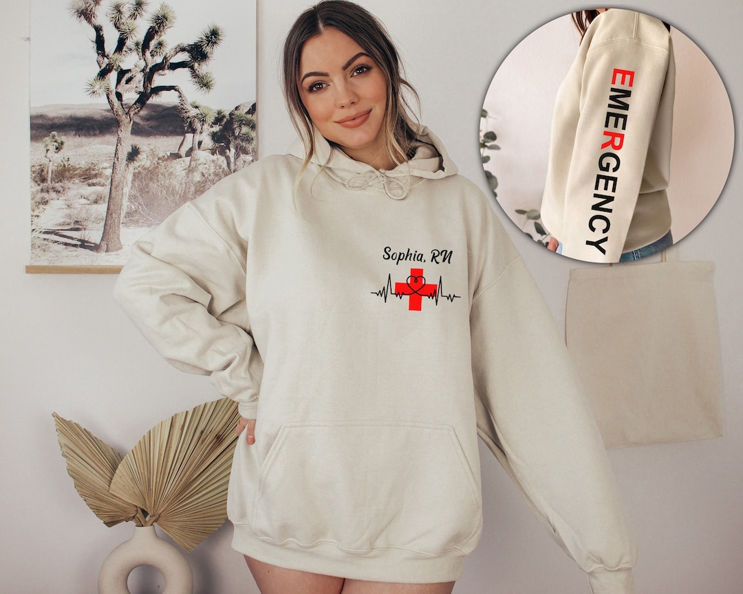 Custom Plus Nurse Hoodie, Personalized Nurse Sweat, RN Nurse Hoodie