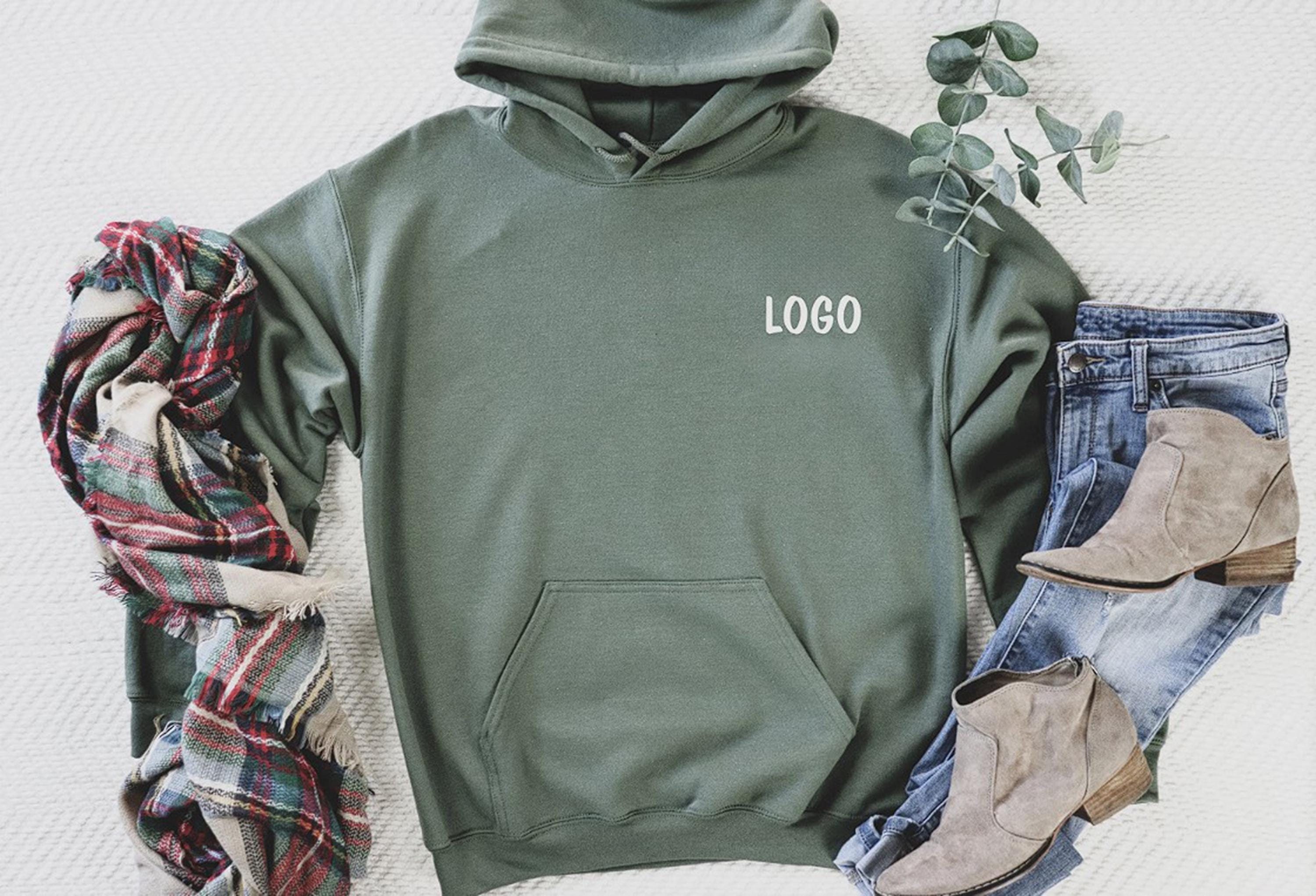 Personalized Gifts, Your Logo Here, Pocket Logo, Retro Custom Heart, Birthday Gift, Custom Name Sweatshirt, Custom Hoodie, Unisex Hoodie