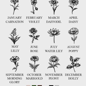 Custom Birth Month Flower Bouquet Tote Bag, Custom Flower Tote Bag, Personalized Gift, Canvas Tote Bag, Bridesmaids Gifts Bild 5