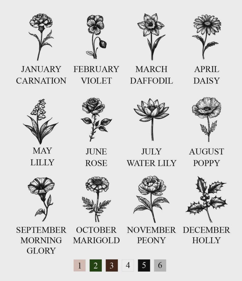 Custom Birth Month Flower Bouquet Tote Bag, Custom Flower Tote Bag, Personalized Gift, Canvas Tote Bag, Bridesmaids Gifts Bild 5