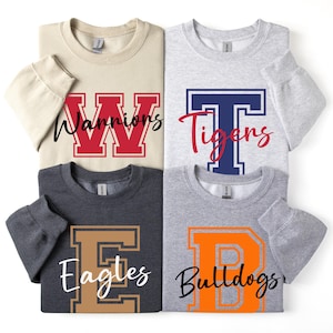 Favorite Team Sweatshirt, Team mascot Hoodies, School Team Sweatshirt, School Logo, Custom Sweatshirt, Custom Mascot Hoodies