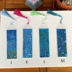 Hand Painted Bookmarks, Abstract Art Bookmarks