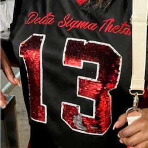 Delta Sigma Theta Sequin Jersey Top