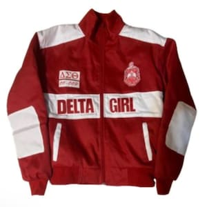 Delta Sigma Theta Gorgeous Racing Twill Jacket!