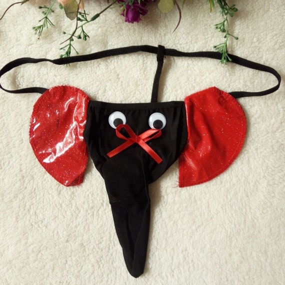 Sexy Elefante de hombre Sexy G string Tanga Ropa interior Leopardo