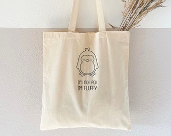 Jutebeutel bedruckt "Pinguin" - Baumwollbeutel, Stofftasche, Stoffbeutel, Einkaufstasche, Baumwolltasche, Jutetasche, Jutebag, Shoppingbag