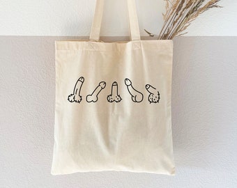 Jute bag printed "Pimmel bag" - cotton bag, fabric bag, fabric bag, shopping bag, cotton bag