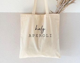 Jute bag printed "Holy Aperoli" - cotton bag, fabric bag, fabric bag, shopping bag, cotton bag