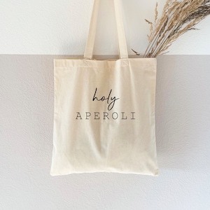 Jute bag printed "Holy Aperoli" - cotton bag, fabric bag, fabric bag, shopping bag, cotton bag