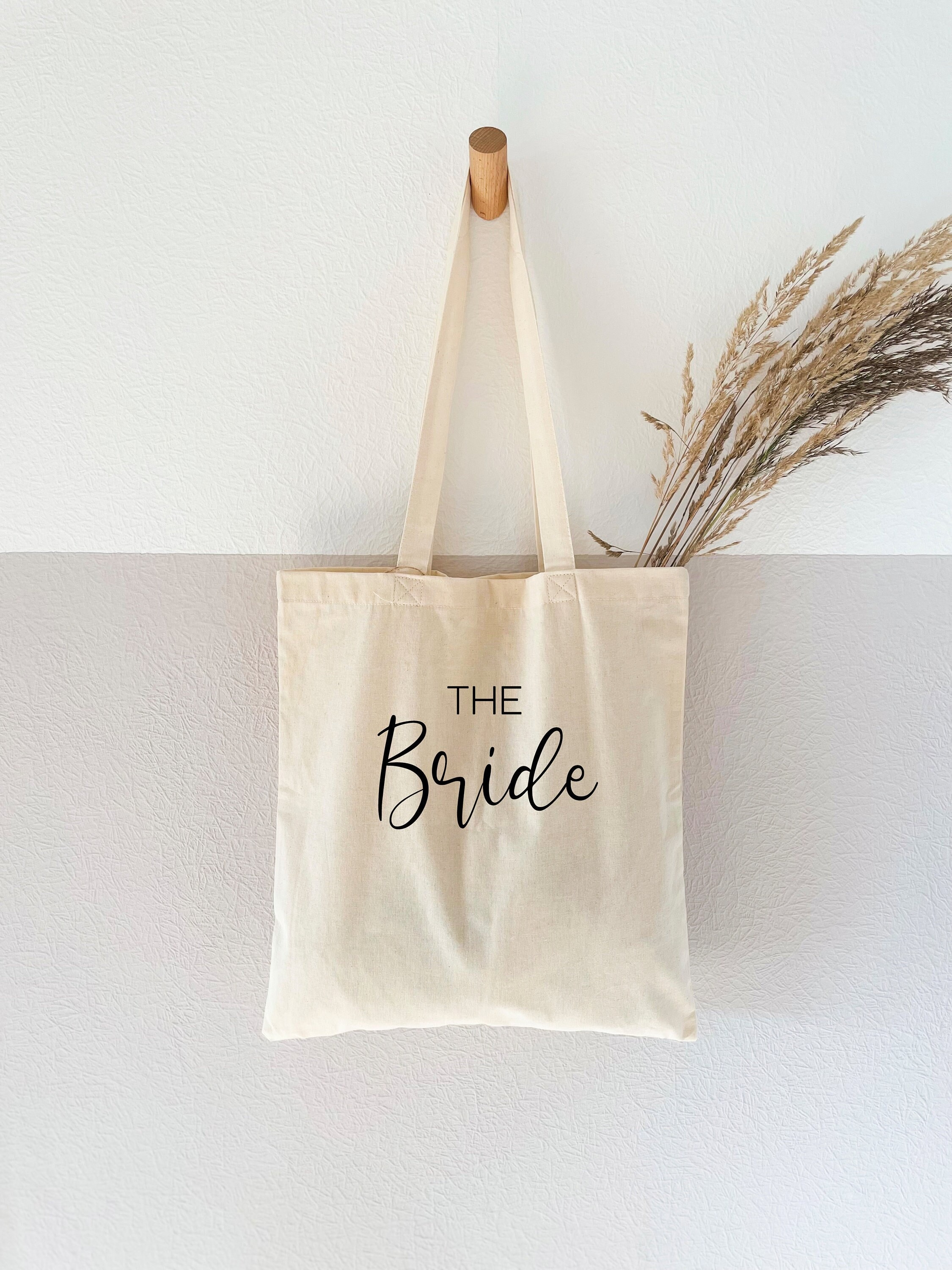 Jute Bag Printed the team Bride Customizable Cotton Bag Shopping