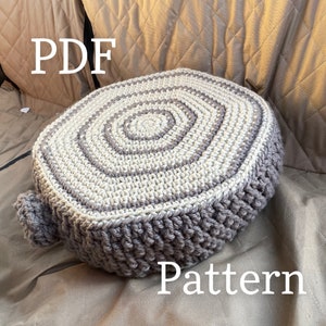 Crochet Tree Stump Floor Cushion / Pillow PDF Pattern