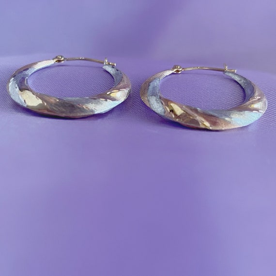 Gold Hoops Gold Hoop Earrings 14K Gold, 3 Color G… - image 3