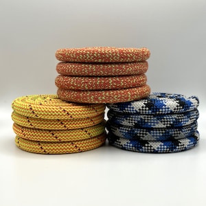 Upcycled Climbing Rope Coasters - Set of 4 - Eco-Friendly Gift