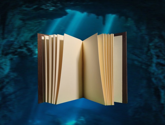 Handmade Leather Journal - Atlantis Inspired Explorer's Notebook