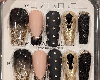 slim fit dress slacks Static Nails - Reusable Pop-On Manicures - Wicked Short