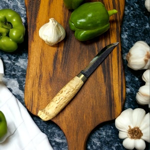 Precision-Crafted Monkey Pod Cutting Board – CNC Machined – Eco-Friendly, Artisanal Kitchen Accessory