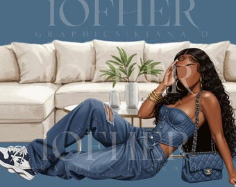 Black Girl Luxury Clipart