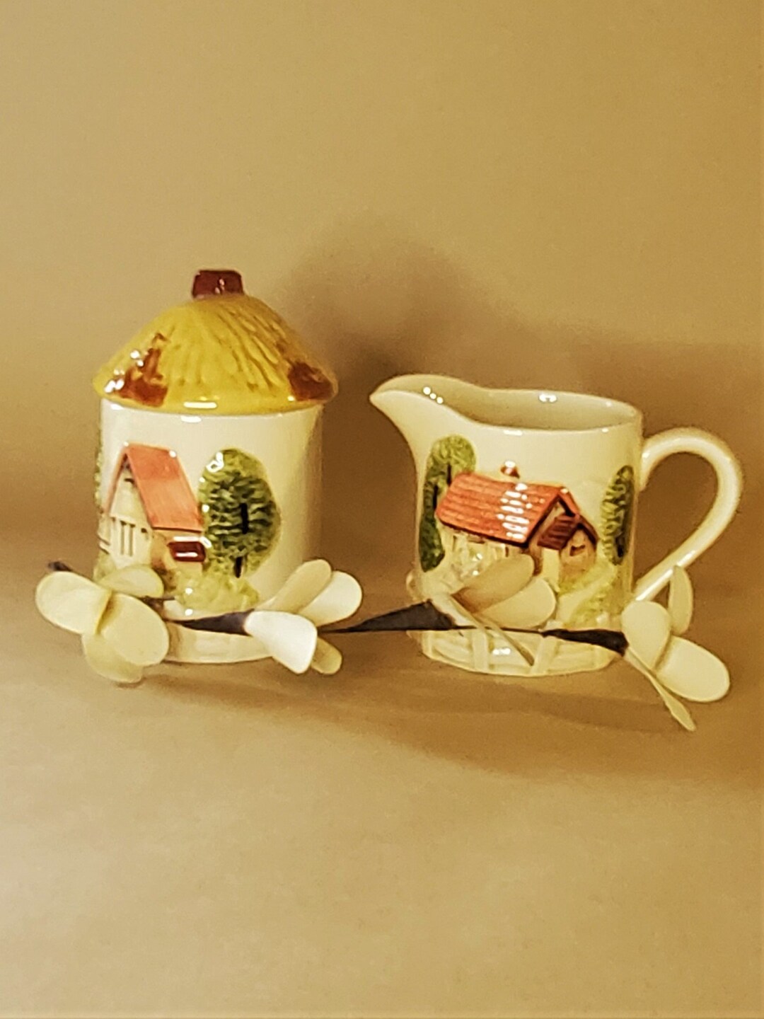 Vintage Ceramic Rustic Farmhouse Noritake Sugar Creamer Etsy