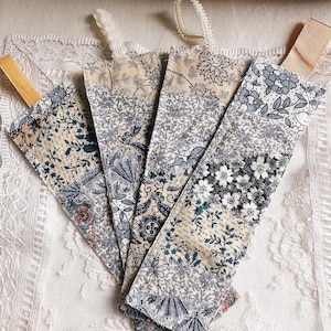 blue quilted bookmark