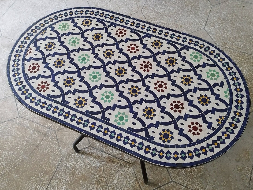 Mosaic Table, Mosaic Garden Table, Mosaic Kitchen Table, Mosaic Outdoor