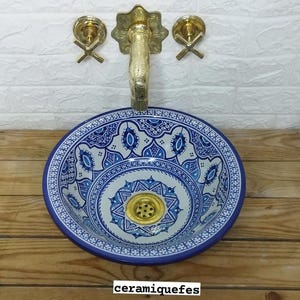 Moroccan ceramic sinks 100% handmade / Ceramic sink, bathroom washbasin, pottery sink