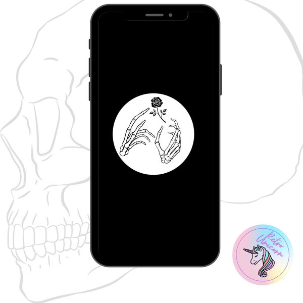 Minimalistic Halloween Skeleton Phone Wallpaper for Halloween Lockscreen, -Halloween Digital, Fall Wallpaper, Halloween Aesthetic Fall Vibes