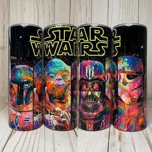 Star Wars Tumbler, 20oz, 30oz, Star Wars Cup, With Straw, Insulated Hot or Cold