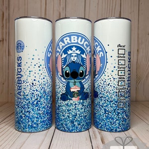 Stitch Starbucks Tumbler, 20oz, 30oz, Alien Cartoon Cup, With Straw, Insulated Hot or Cold