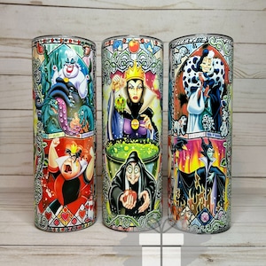 Villains Tumbler, 20oz, 30oz, Villains Cup, With Straw, Insulated Hot or Cold