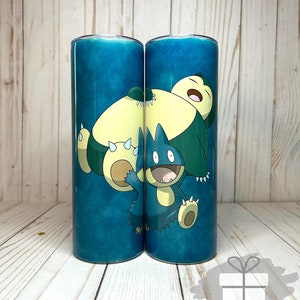 Snorlax Tumbler, 20oz, 30oz, Snorlax Cup, Munchlax, With Straw, Insulated Hot or Cold, Father's Day Gift