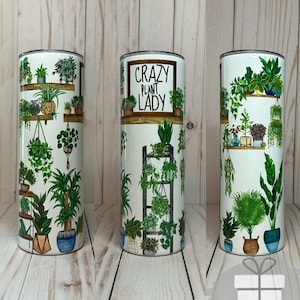 Crazy Plant Lady Tumbler, 20oz, 30oz, Plant Lady Cup, With Straw, Insulated Hot or Cold