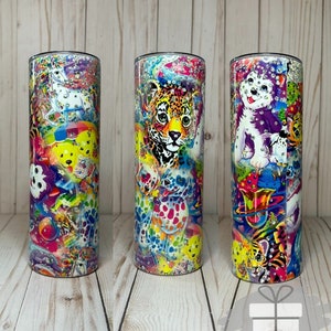 Vibrant 90s Character Tumbler, 30oz, 20oz, 90&#39;s Cup, With Straw, Insulated Hot or Cold