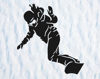 snowboarder vinyl decal, snowboard girl decal, helmet decal, car decal, tumbler decal