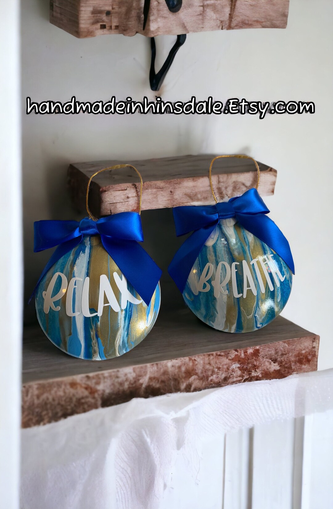 Breathe and Relax Ornament Gift Set, Zen Ornament, Mindfulness Ornament