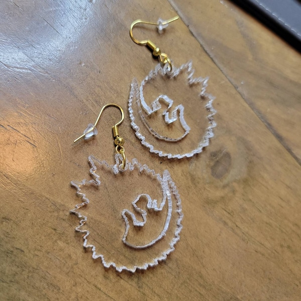 Godzilla Spiral Earrings