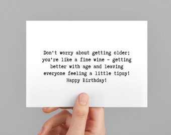 Funny Birthday Greeting Card for a Friend, Birthday Card for a Coworker, Birthday Greeting Card for a Family, Old Age Card, Birthday Card