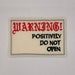 Warning Positively Do Not Open Annabelle Embroidered Sew-on / DIY Patch ...
