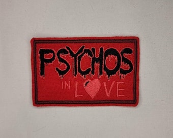 Psychos In Love - Embroidered Sew-On / DIY Patch