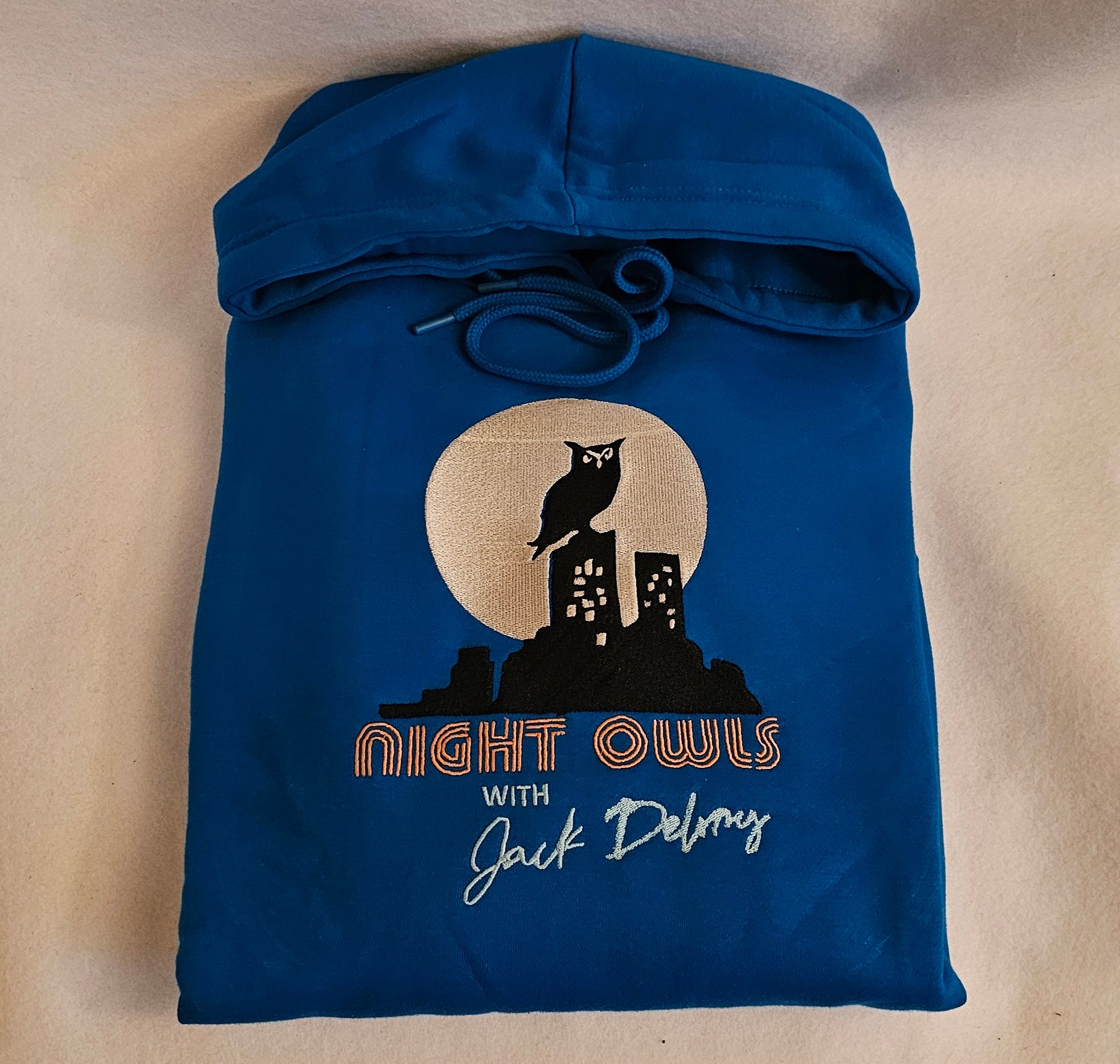 Night Owls - Late Night With The Devil - Embroidered Hoodie