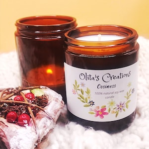 Homemade Soy Wax Candle: Cosiness Scented Candle Gift