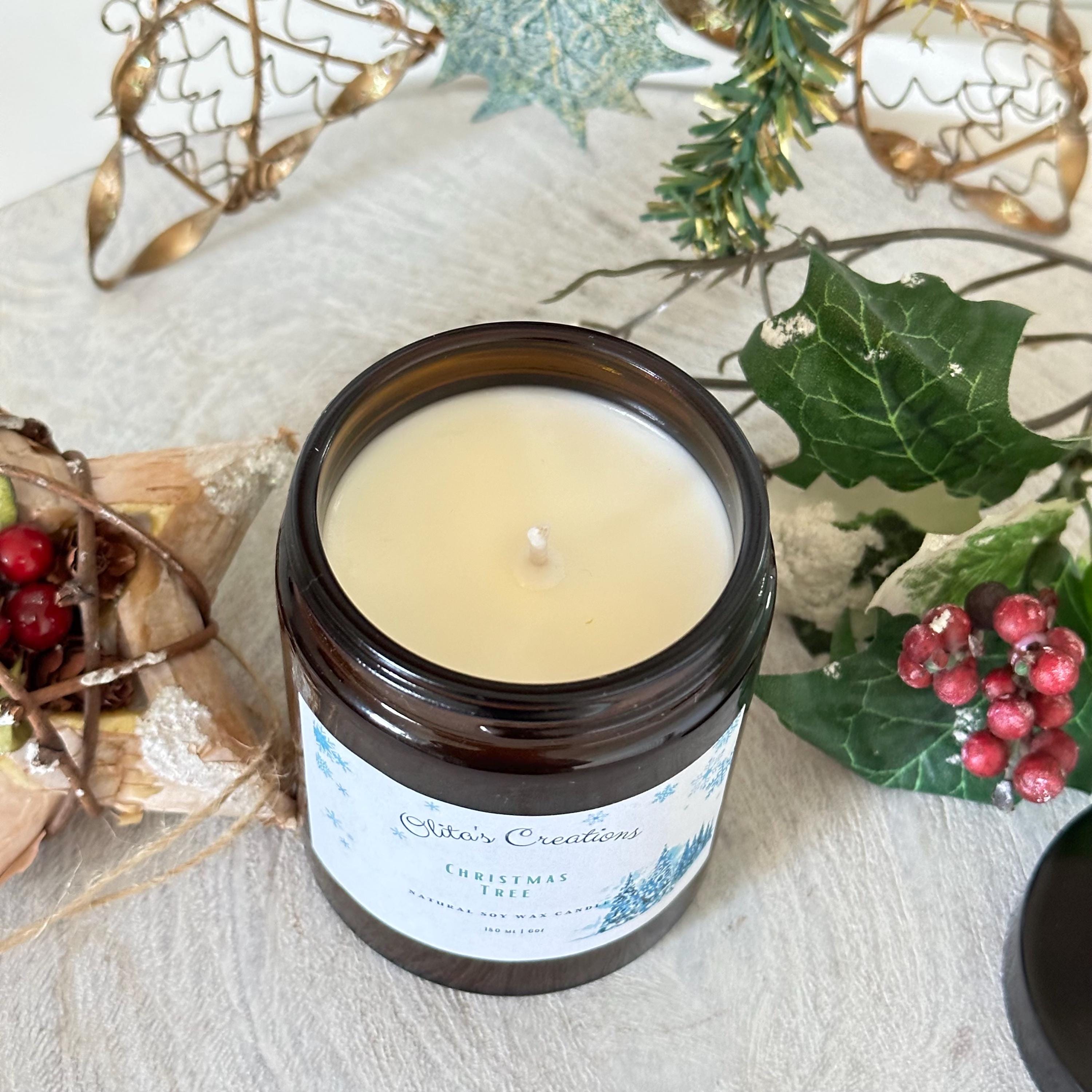 The Homemade Winter Natural Soy Wax Scented Candle for Christmas ...