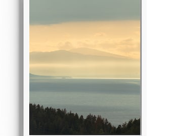 Fotoafdruk strand West Vancouver: Brits-Columbia, bergzicht