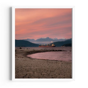 Jericho Beach Sunset Print: Vancouver Coastal Landscape Wall Art