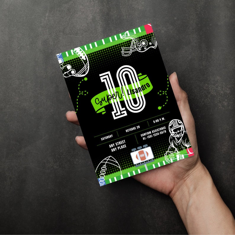 Digital Super Bowl Invitations, American Football Party, Super Bowl