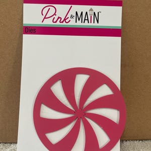 Pink and Main Peppermint Swirl Die #PNM391 New!